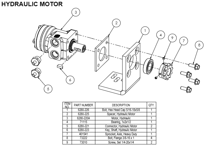 National 6280 Hydraulic Motor – PreFloorTools.com