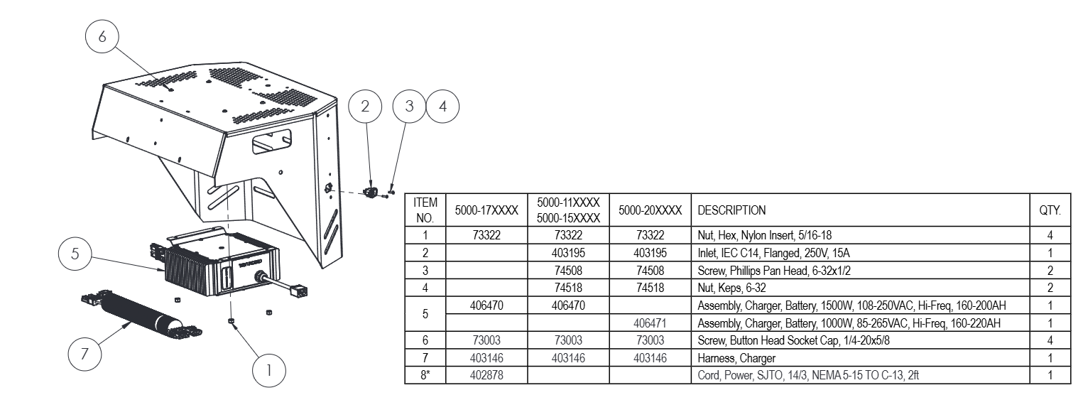 National 5000 Charger Assembly