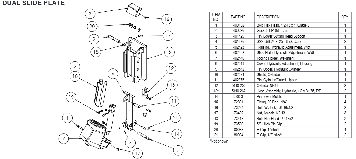 National 5000 Dual Slide Plate