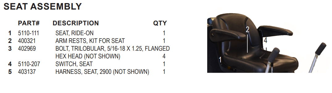 National 5000 Seat Assembly