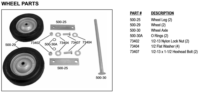 National 505 Wheel Parts
