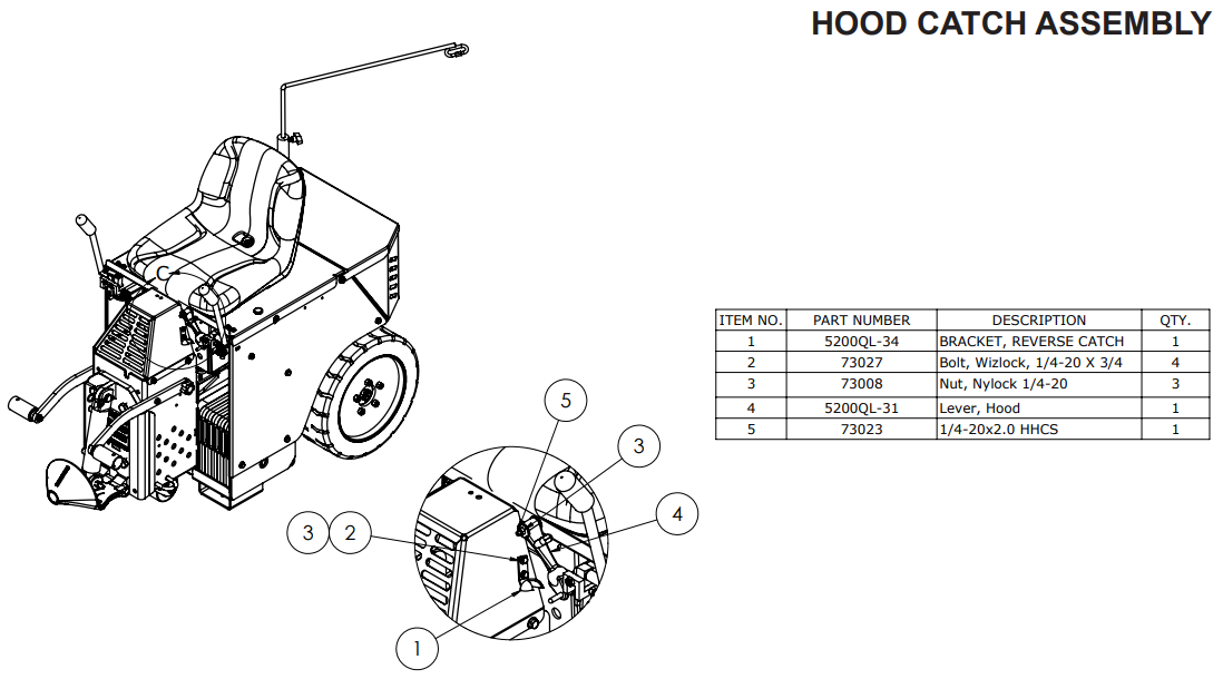 National 5110 Hood Catch Assembly