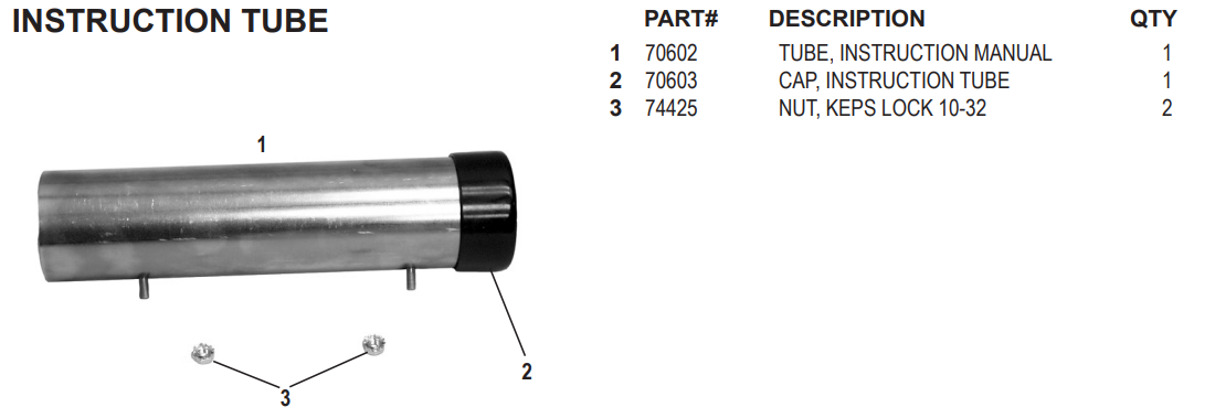 National 5110 Instruction Tube Assembly