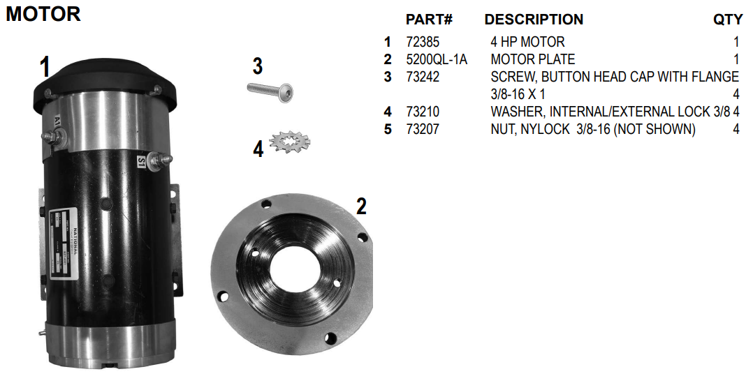 National 5200QL Motor Assembly