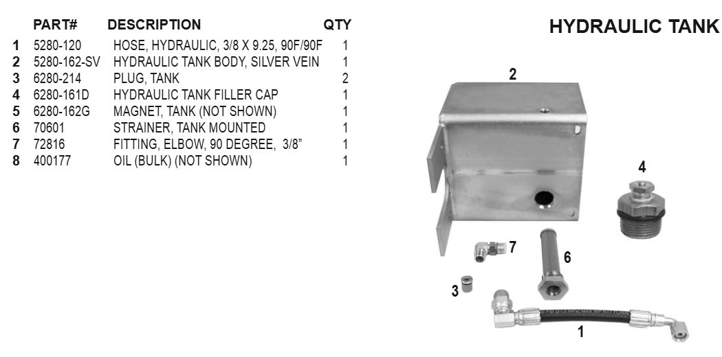 National 5280 Hydraulic Tank
