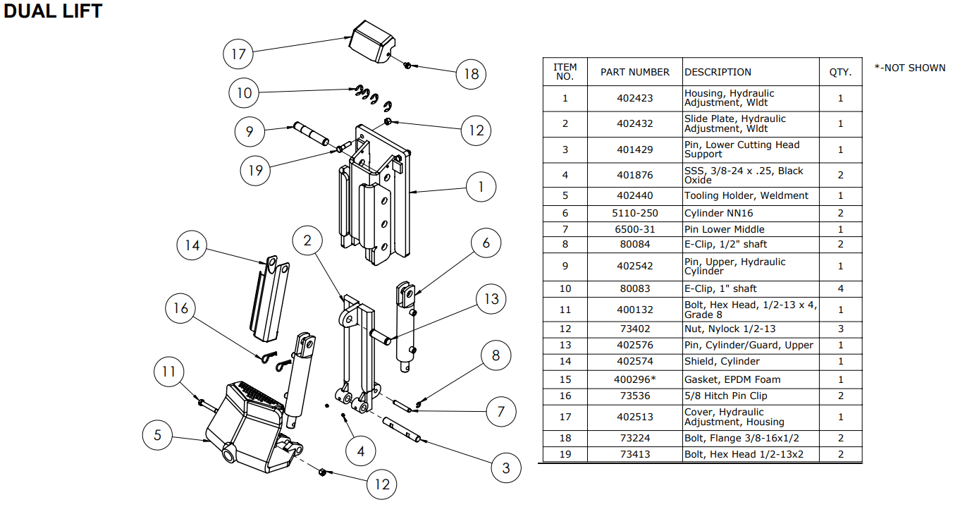 National 5625 Dual Lift Assembly