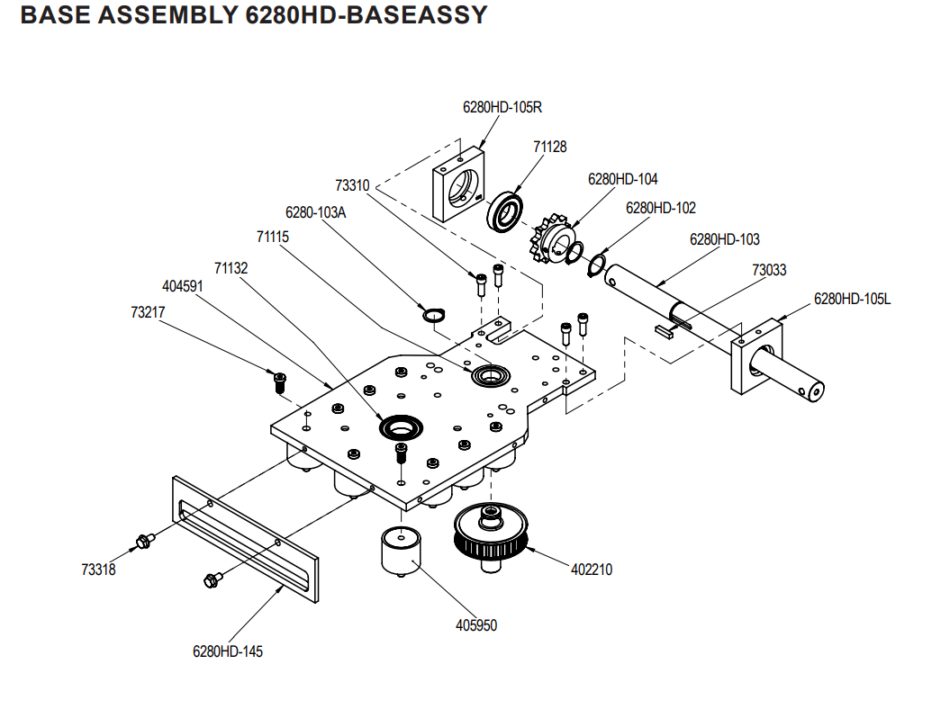 National Equipment 6280HD Base Assembly