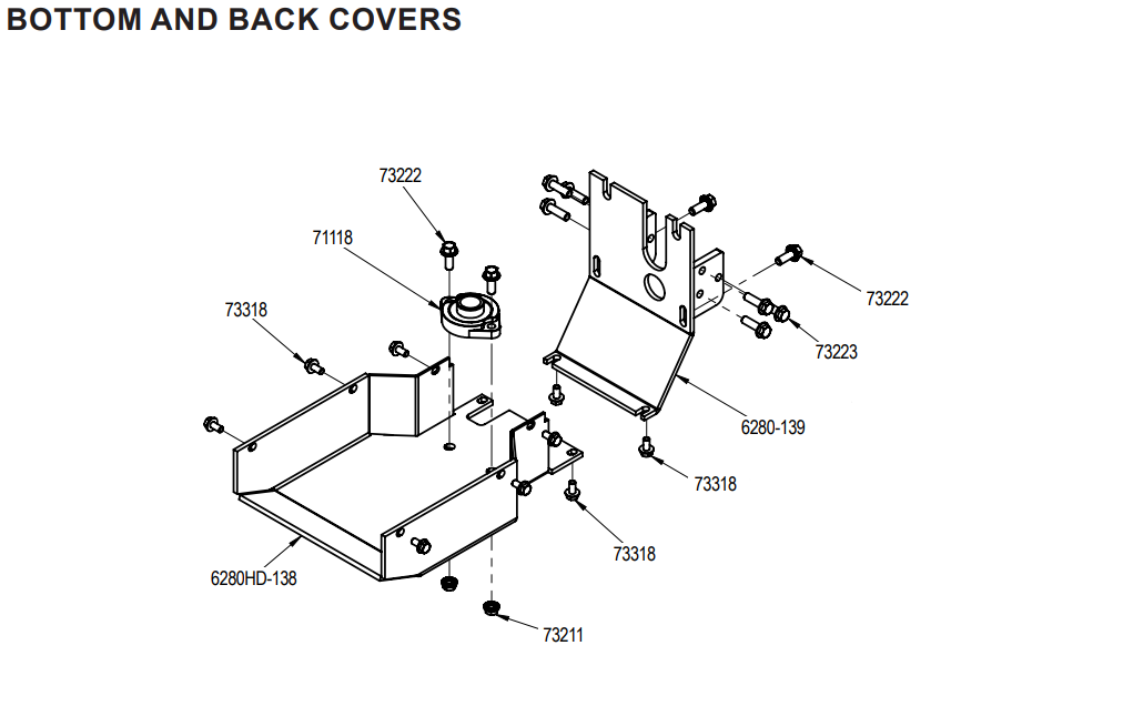National Equipment 6280HD Bottom and Back Covers