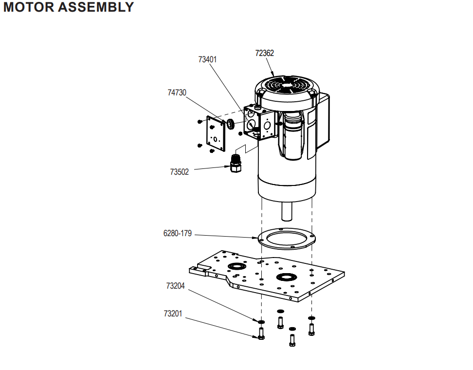 National Equipment 6280HD Motor Assembly