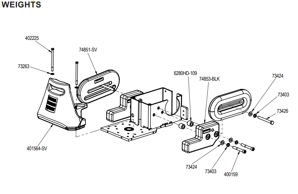 National Equimpent 6280HD Weights