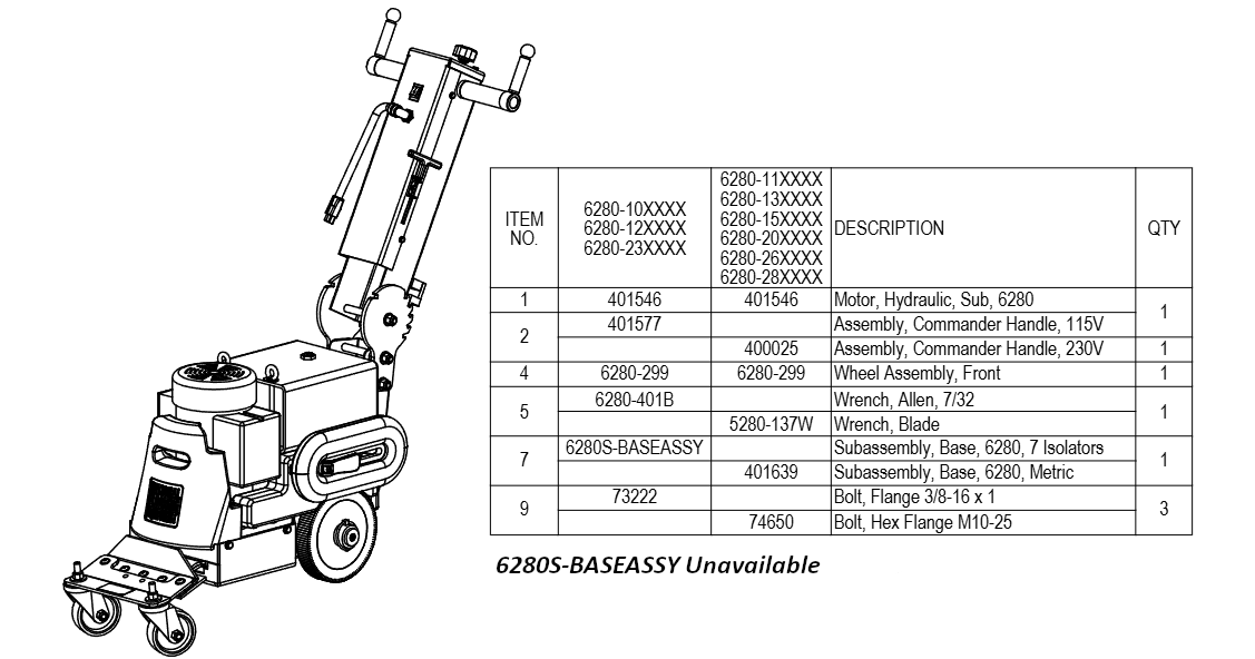 National 6280 External Parts