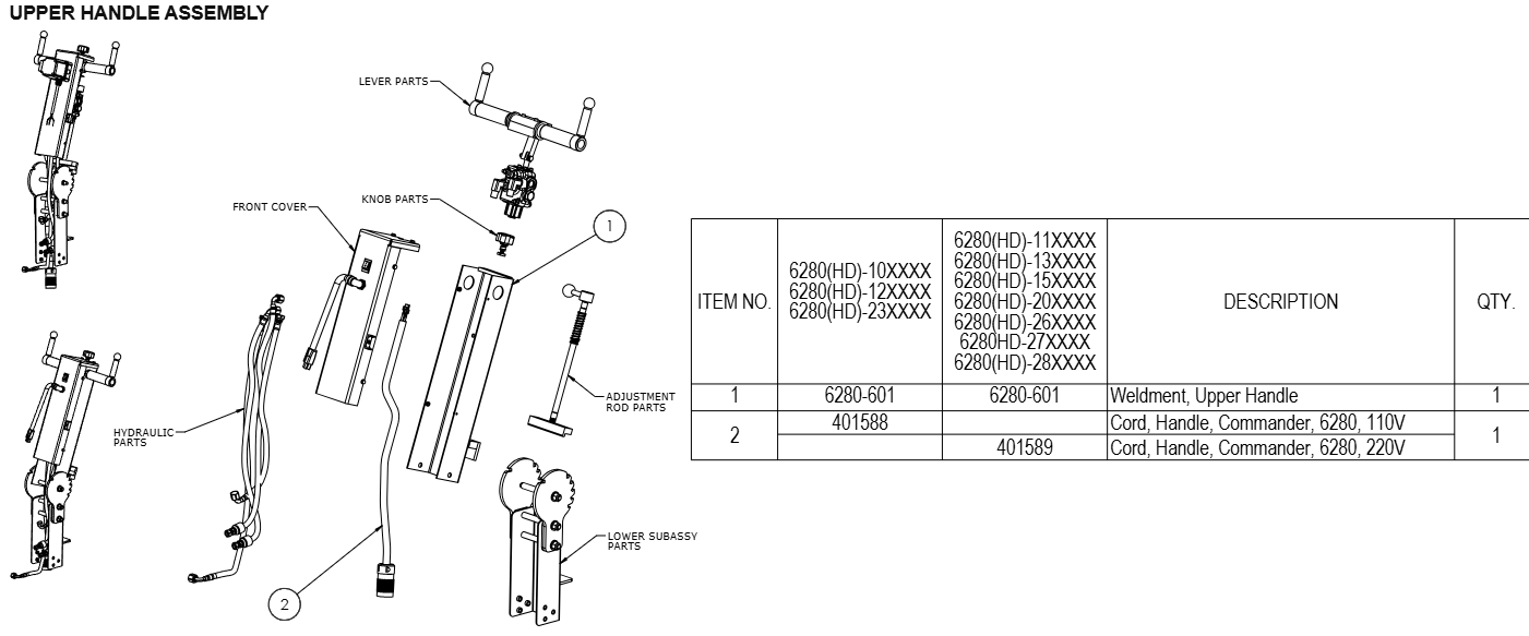 National 6280 Upper Handle Assembly