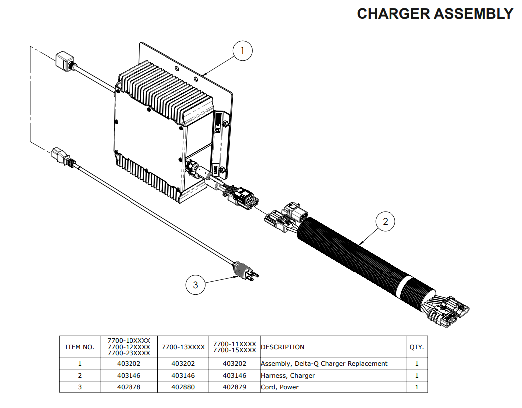 National 7700 Charger Assembly