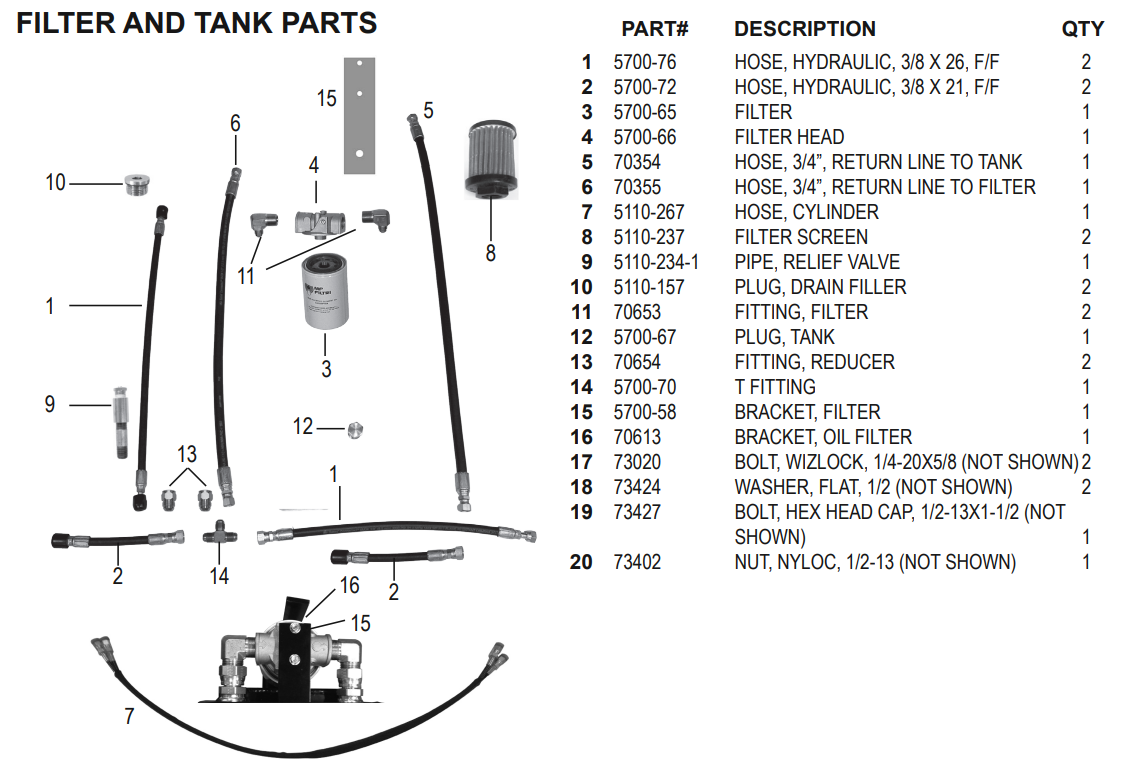 National 7700 Filter and Tank Parts