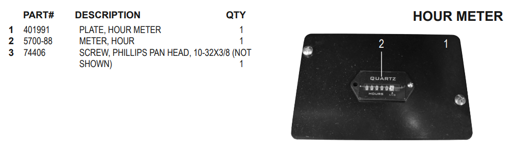 National 7700 Hour Meter