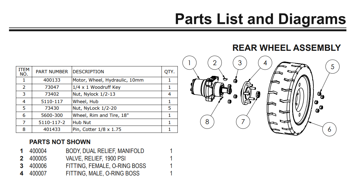 National 7700 Rear Wheel Assembly
