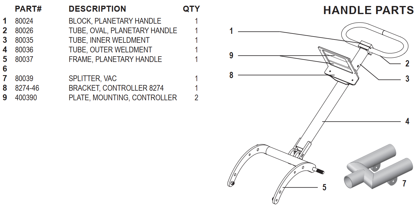National 8274-4 Handle Parts