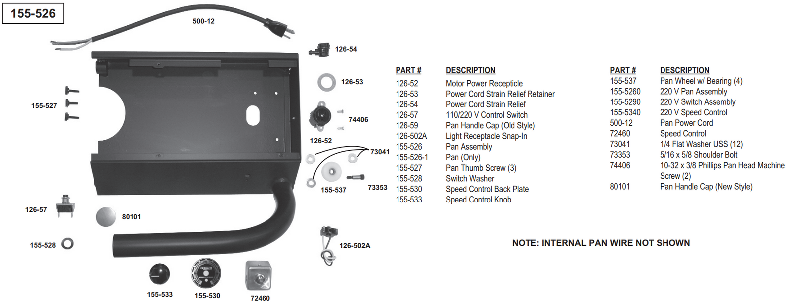 National 155 Binding Brute Pan Parts