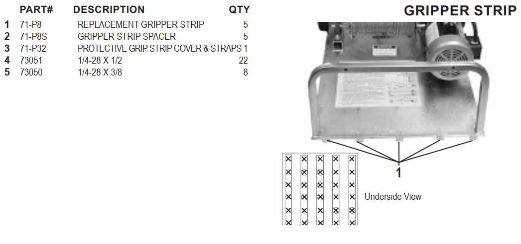 National 72 Gripper Strip Parts