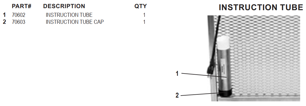 National 72 Instruction Tube