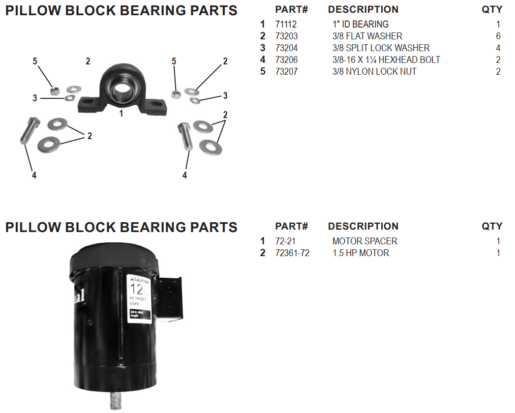 National 72 Pillow Block Bearing Parts