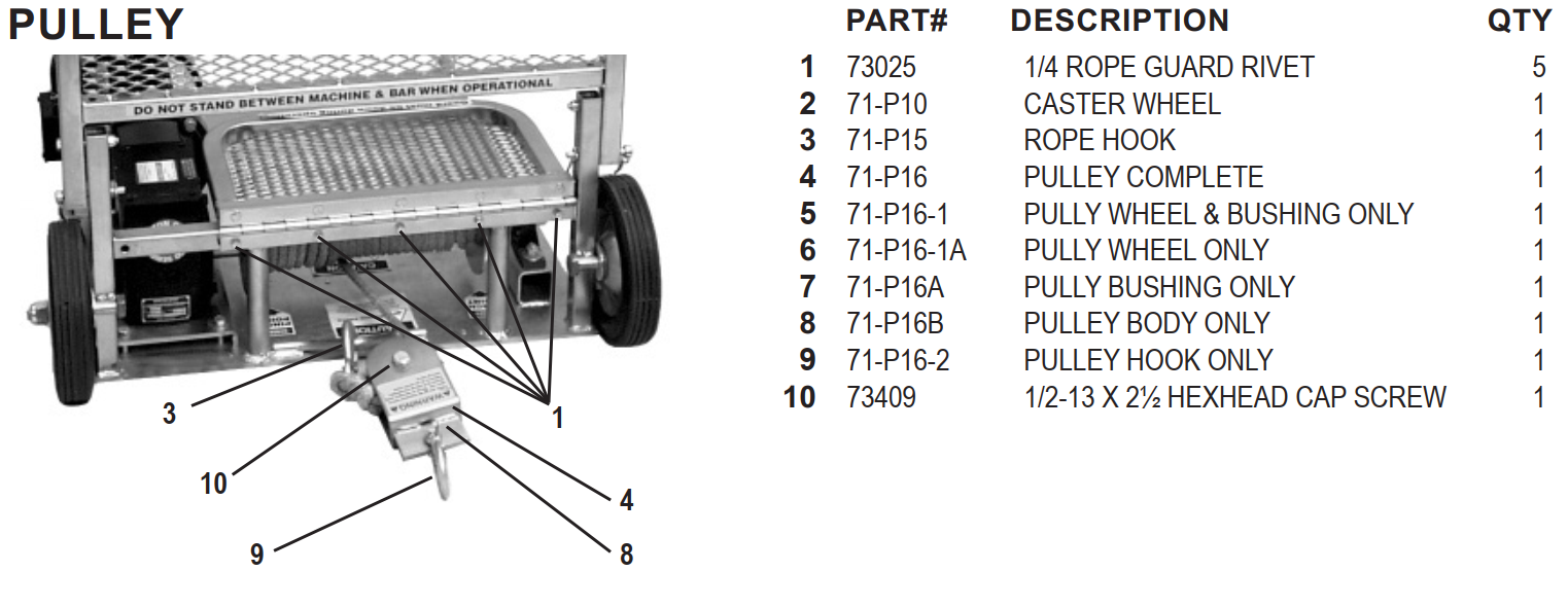 National 72 Pulley Parts