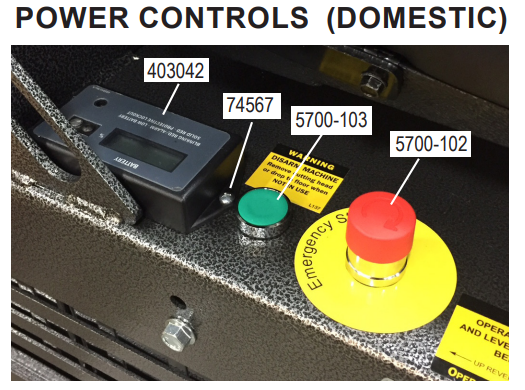 National 5700 Power Controls