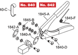 Crain No. 840 & 842 Trowel Notchers Replacement Parts
