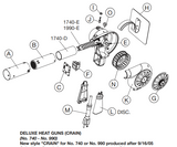 Crain Deluxe Heat Guns Replacement Parts - Nos. 740 & 990