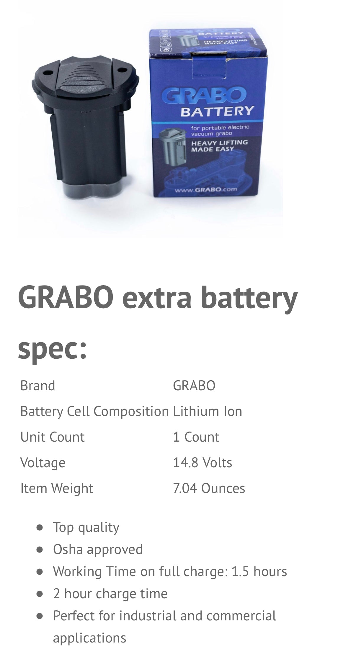 Eddy EG01-11 Grabo Replacement Battery 14.8V 2600mAh