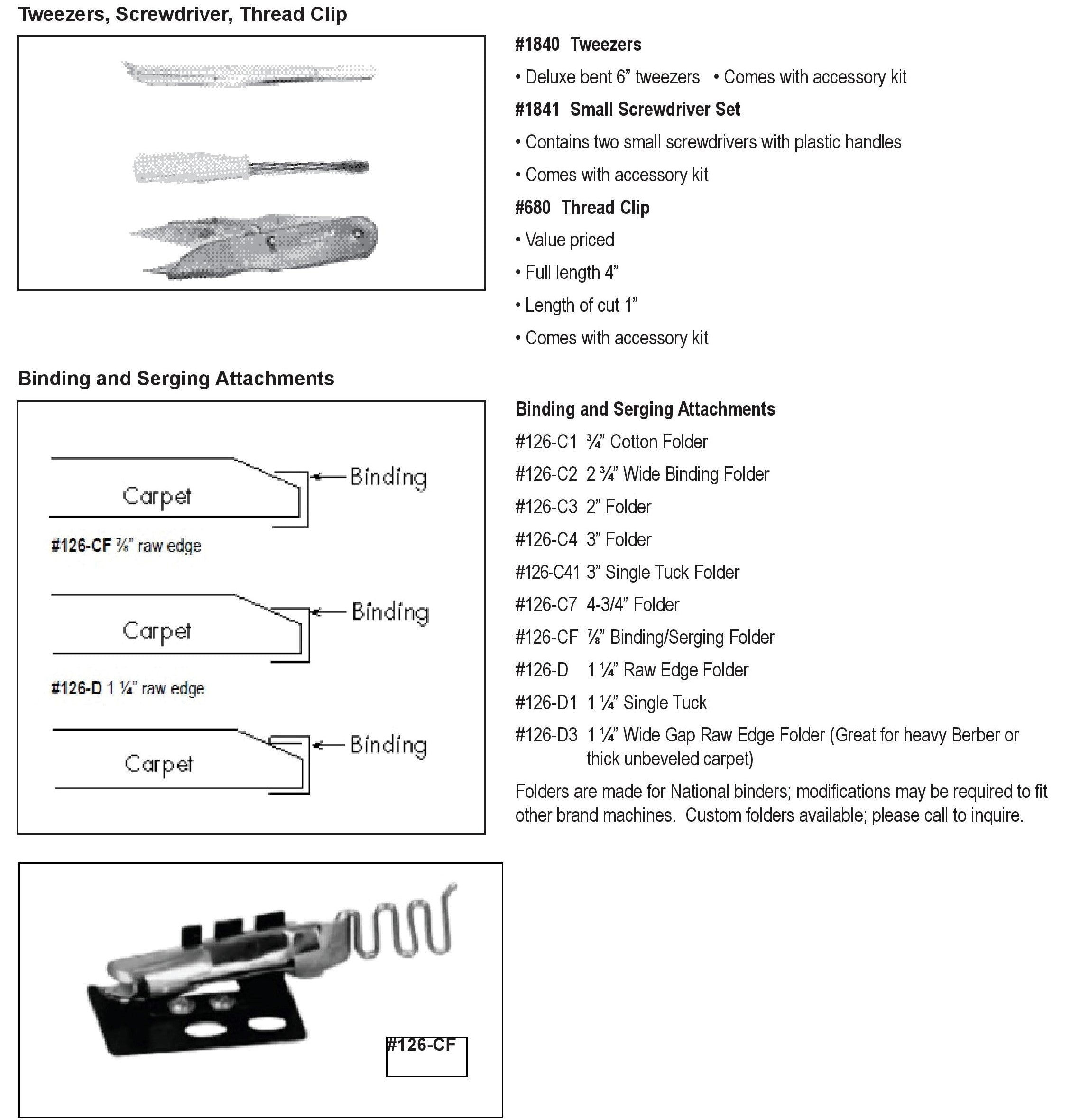 National 126 Single Pull Binding Brute Replacement Parts 13