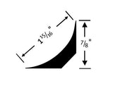 Semi-Rigid Cove Stick - Quarter Round - Burke 075