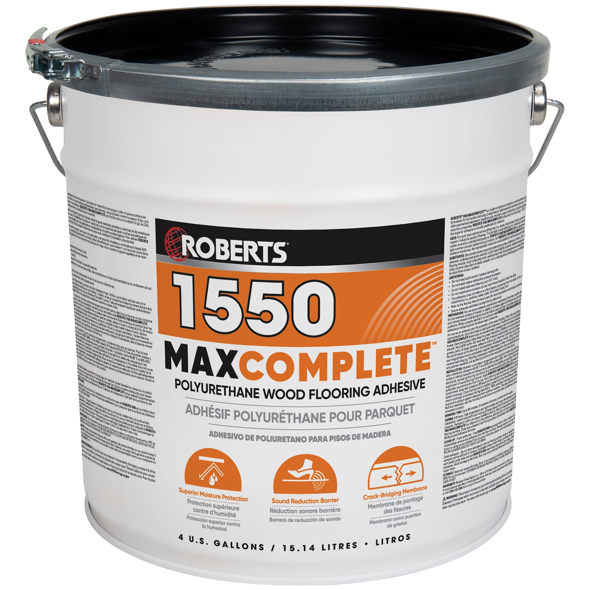 Roberts 4gal Press Sens Adhesive R6280-4