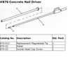 Taylor 870 Concrete Nail Driver Replacement Parts