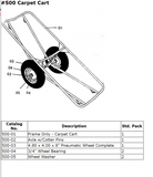 Taylor 500 Carpet Cart & 505 Mule Cart Replacement Parts