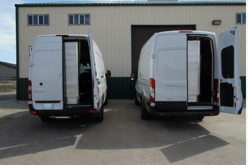rear view Aluminum Commercial Van Ramp