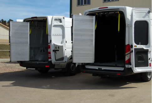 side view  Aluminum Commercial Van Ramp