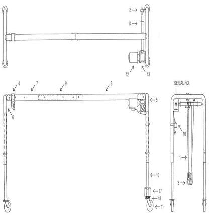 National Equipment  #56 Mobil Lift (Iron Horse) Replacement Parts