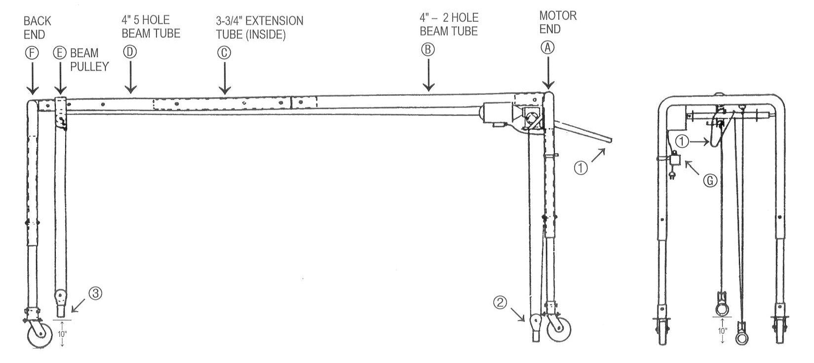 Products National Equipment #56 Mobil Lift (Iron Horse) Replacement Parts .O1