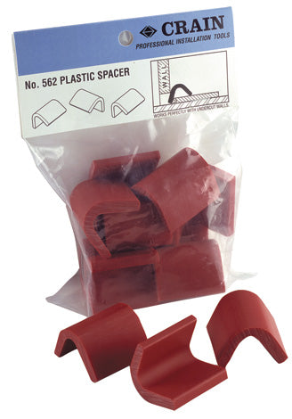 Crain 562 Plastic Wood Flooring Spacers with V-shaped design for accurate gap maintenance in flooring installations