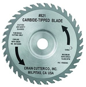 Crain 821 Carbide-Tipped Jamb Saw Blade with 6½-inch diameter and 40 carbide-tipped teeth for professional flooring installations