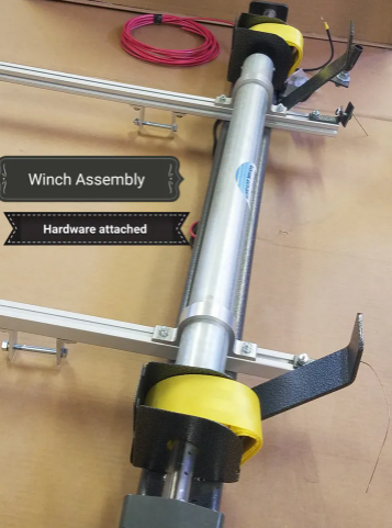 CLOSE UP Gated Ramp Winch Assembly